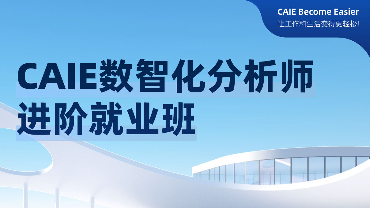 CAIE数智化分析师进阶就业班 